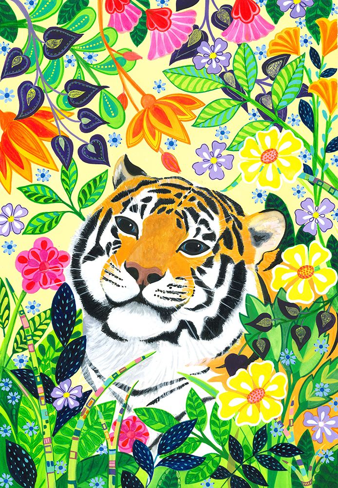 Joyful Tiger art print by Isabelle Brent for $57.95 CAD