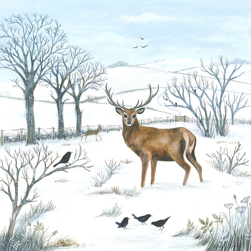 Winter Stag art print by Isabelle Brent for $57.95 CAD