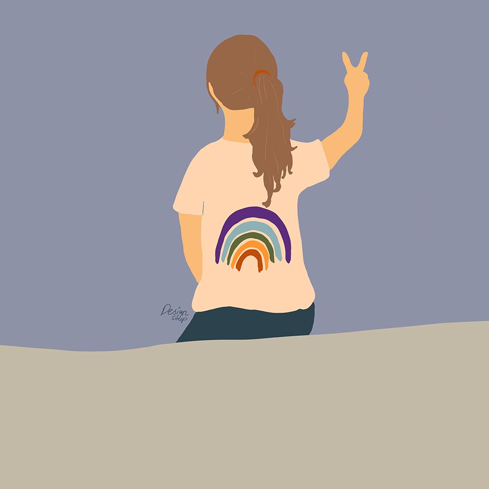 Rainbow art print by Alix Campbell for $57.95 CAD