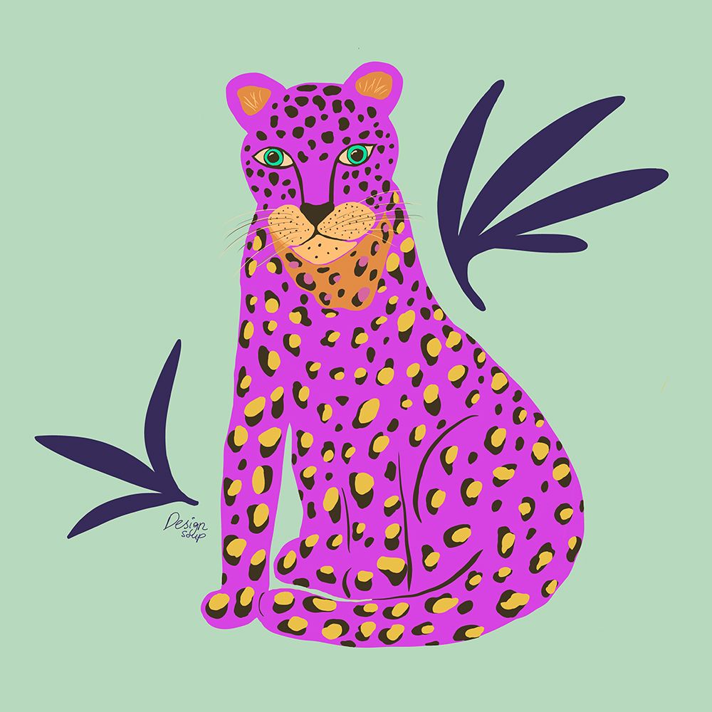 Pink Leopard art print by Alix Campbell for $57.95 CAD