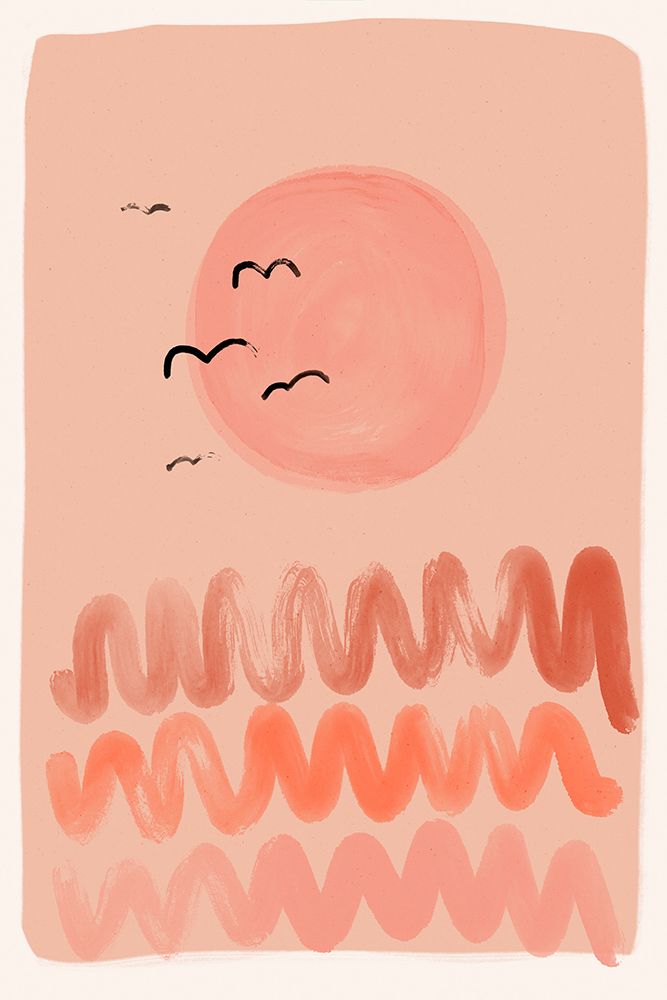 Peachy Sunset art print by Treechild for $57.95 CAD