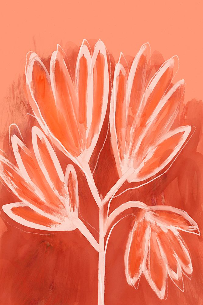 Peachy Flowers art print by Treechild for $57.95 CAD