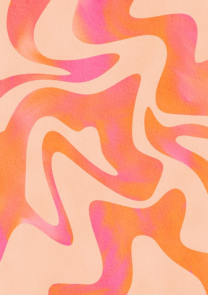 Abstract Wave - Peach Fuzz art print by Baroo Bloom for $57.95 CAD