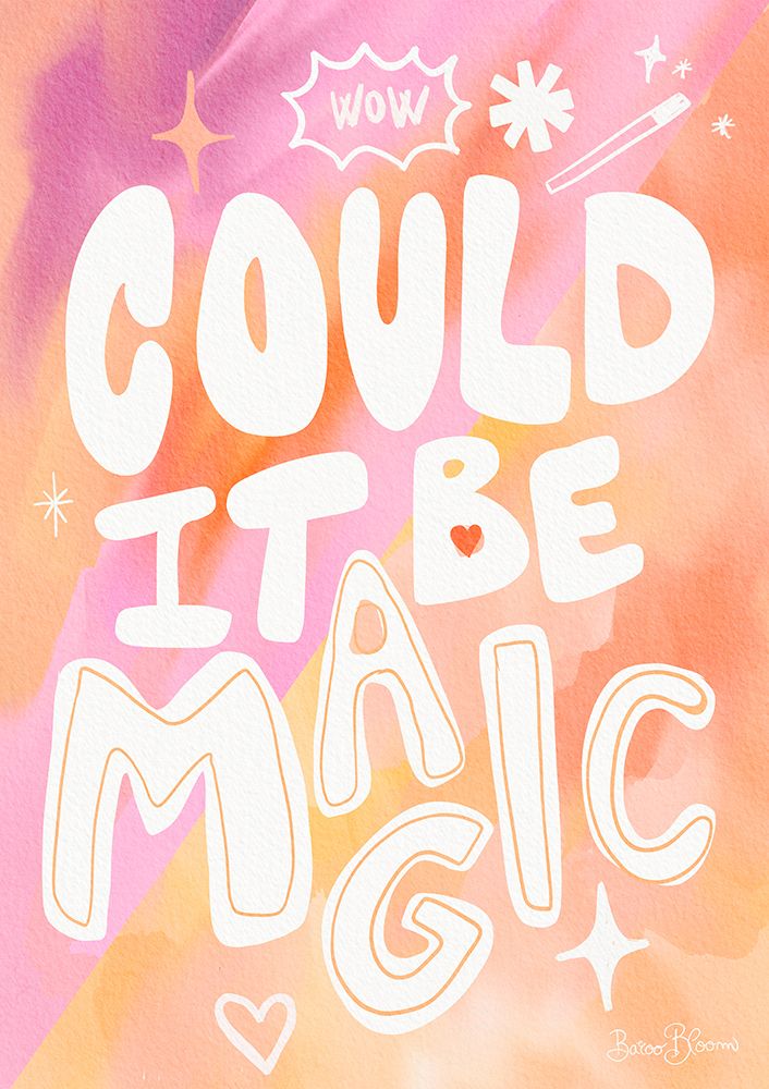 Could It Be Magic - Peach Pink art print by Baroo Bloom for $57.95 CAD