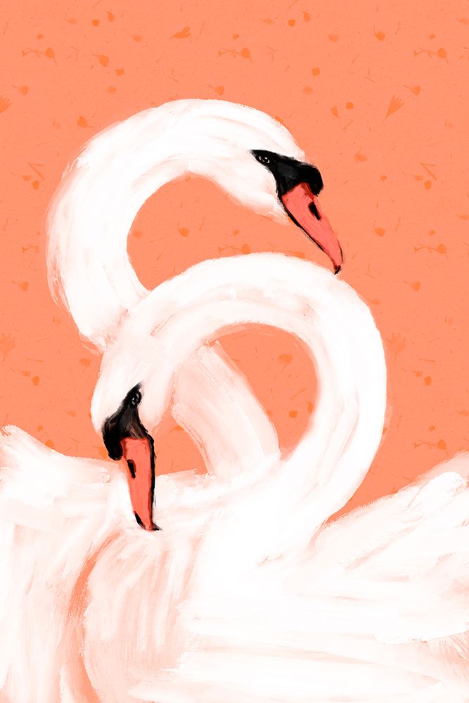 Swans art print by Treechild for $57.95 CAD