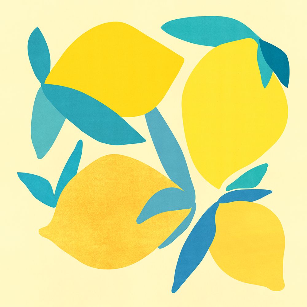 Lemon Shapes 2 art print by Kristian Gallagher for $57.95 CAD