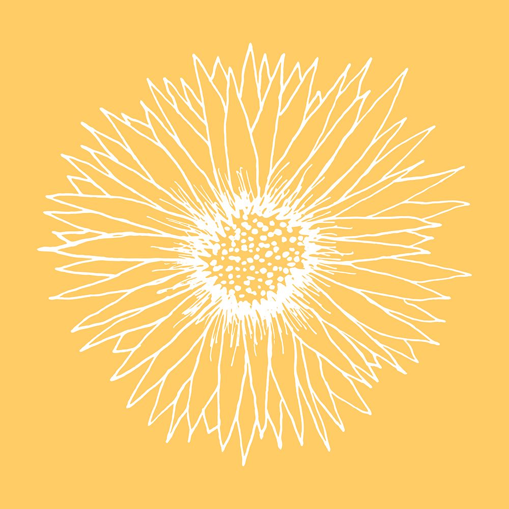 Line Art Sunflower 2 art print by Kristian Gallagher for $57.95 CAD