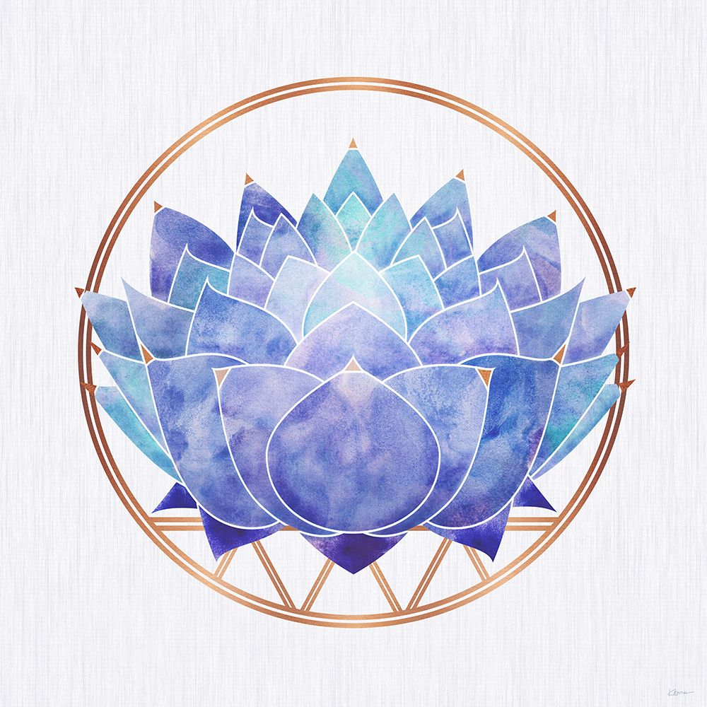 Zen Indigo Lotus art print by Kristian Gallagher for $57.95 CAD