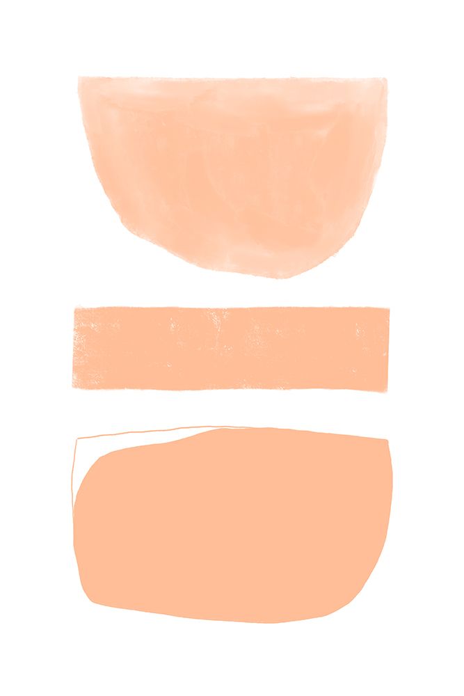 Abstract Shapes Peach art print by Uplusmestudio for $57.95 CAD