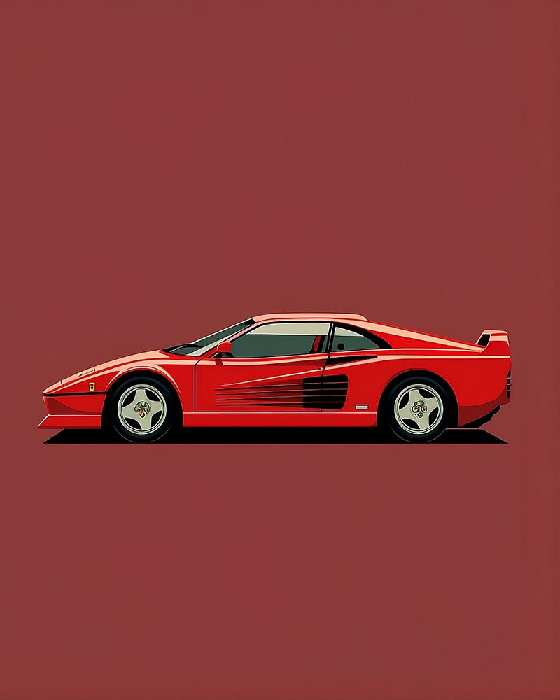 1986 Ferrari Testarossa.png art print by Emiliano Deificus for $57.95 CAD