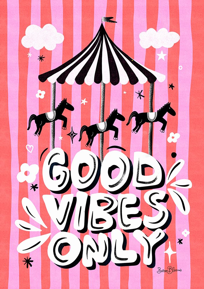 Carousel Good Vibes Only art print by Baroo Bloom for $57.95 CAD