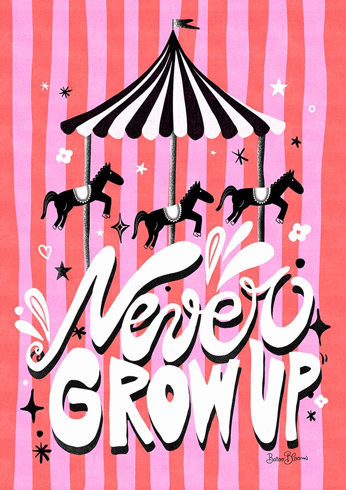 Carousel - Never Grow Up art print by Baroo Bloom for $57.95 CAD