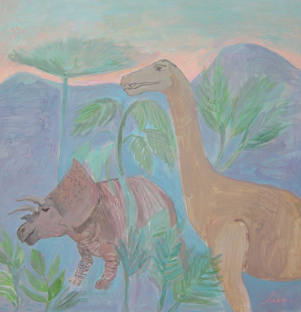 Dinosaures art print by Iria Fernandez for $57.95 CAD