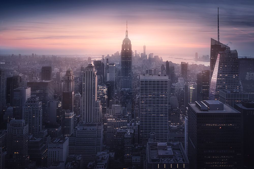 Manhattan going into the night art print by Jorge Ruiz Dueso for $57.95 CAD