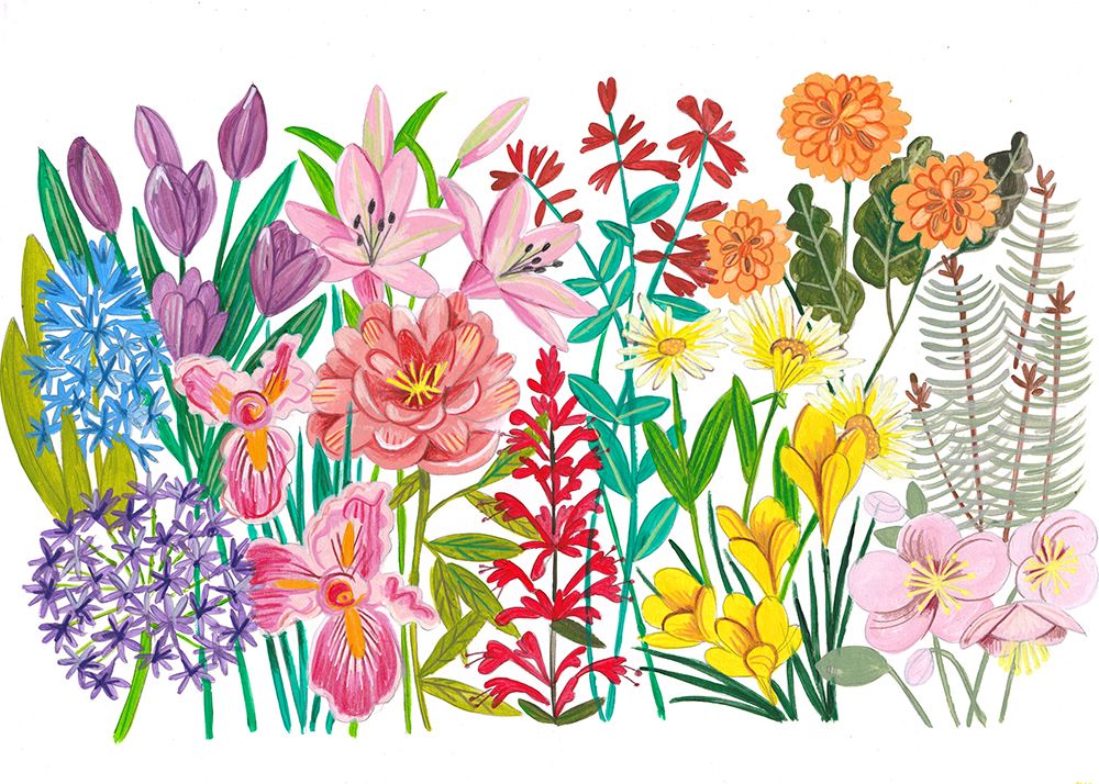 Flowers in the Garden art print by Caroline Bonne Muller for $57.95 CAD
