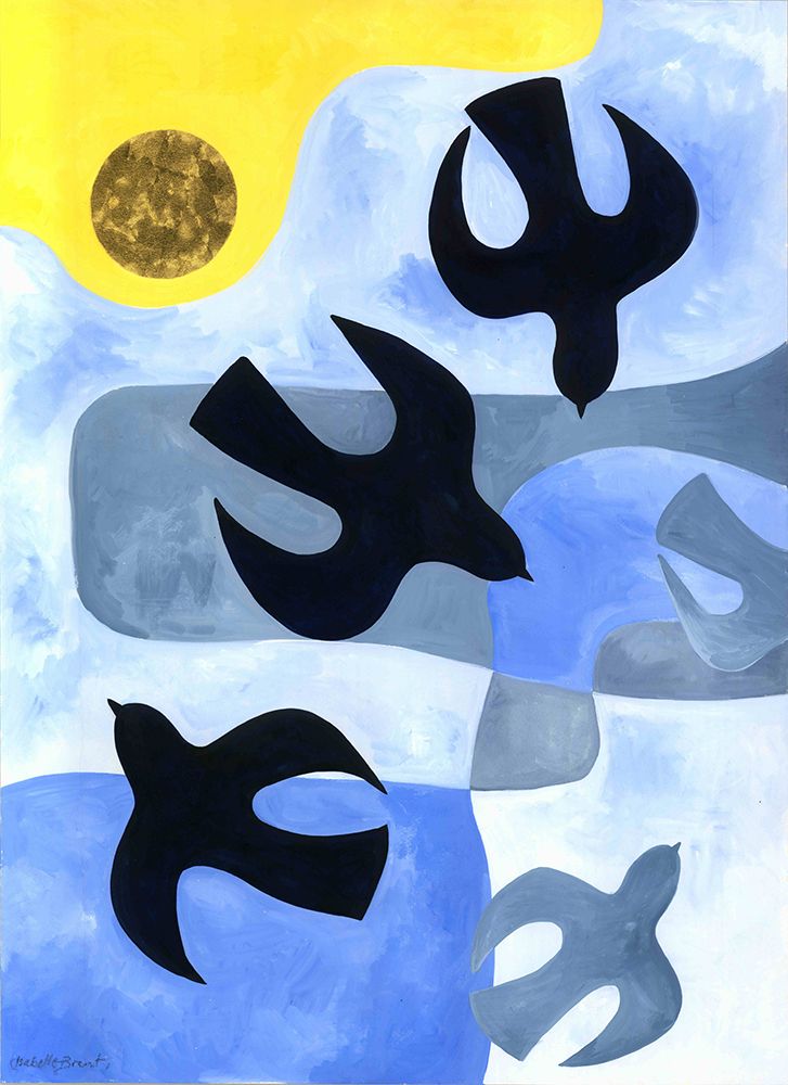 Three Birds Abstract art print by Isabelle Brent for $57.95 CAD