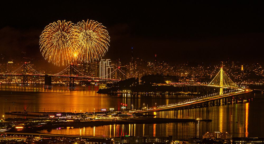 New Year 2024 at San Francisco art print by Ning Lin for $57.95 CAD