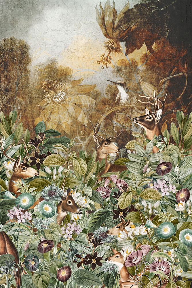 Bevy of Deer (Collective Nouns) art print by Simon Goggin for $57.95 CAD