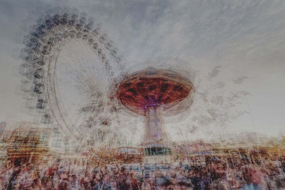 Crazy carousel art print by Gregor Szalay for $57.95 CAD