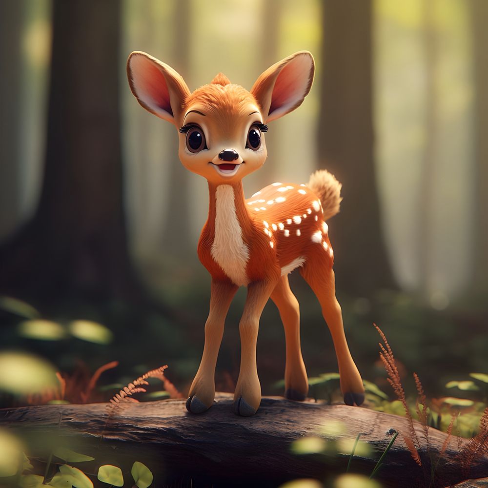 Cute Bambi art print by Maria Hylarides for $57.95 CAD