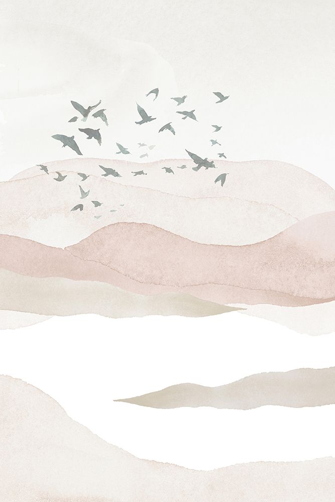Mountains in pink-3 art print by Sally Ann Moss for $57.95 CAD