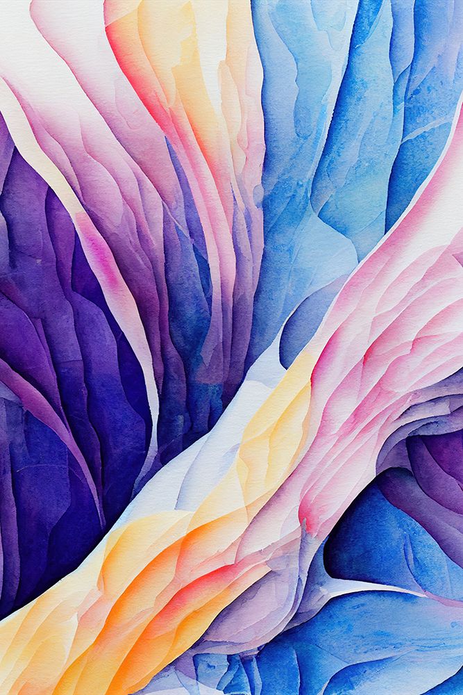 Nature Inspired Abstract Watercolor  (Day 52) art print by Mauro for $57.95 CAD