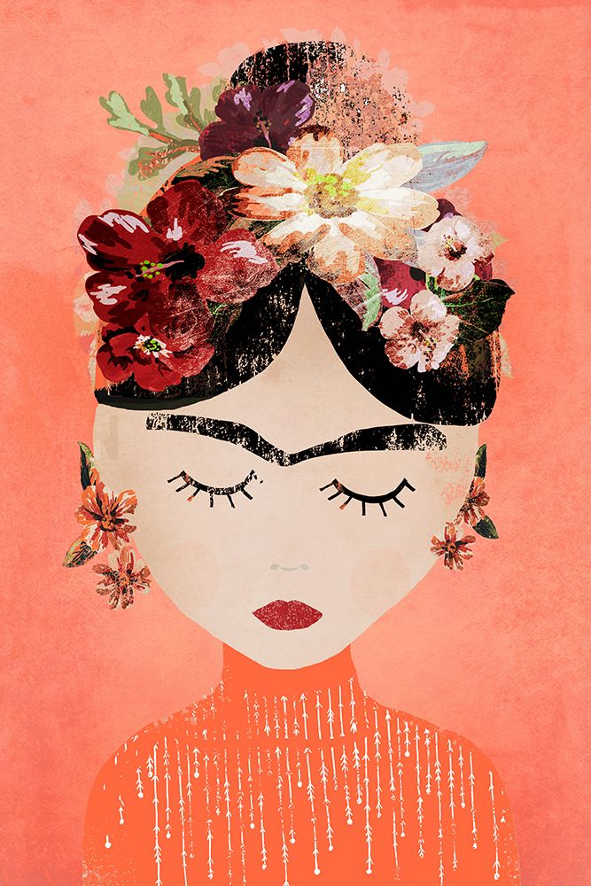 Frida (Peach) art print by Treechild for $57.95 CAD
