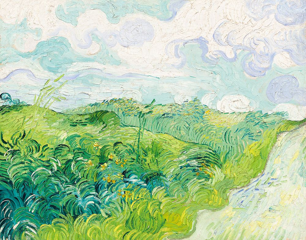 Green Wheat Fields, Auvers (1890) By Vincent Van Gogh art print by Pictufy for $57.95 CAD