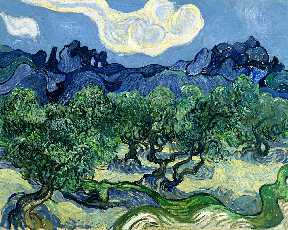 Vincent Van Goghs Olive Trees With The Alpilles In The Background (1889) art print by Pictufy for $57.95 CAD