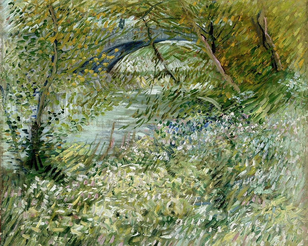 Vincent Van Goghs River Bank In Springtime (1887) art print by Pictufy for $57.95 CAD