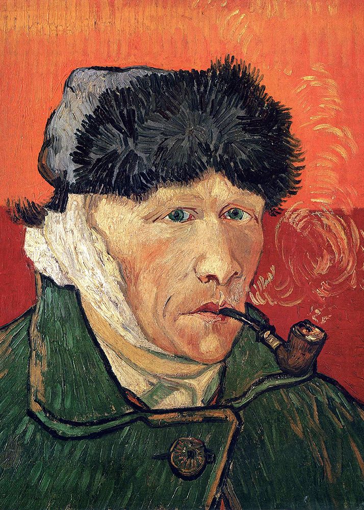 Vincent Van Goghs Self Portrait With Bandaged Ear And Pipe (1889) art print by Pictufy for $57.95 CAD