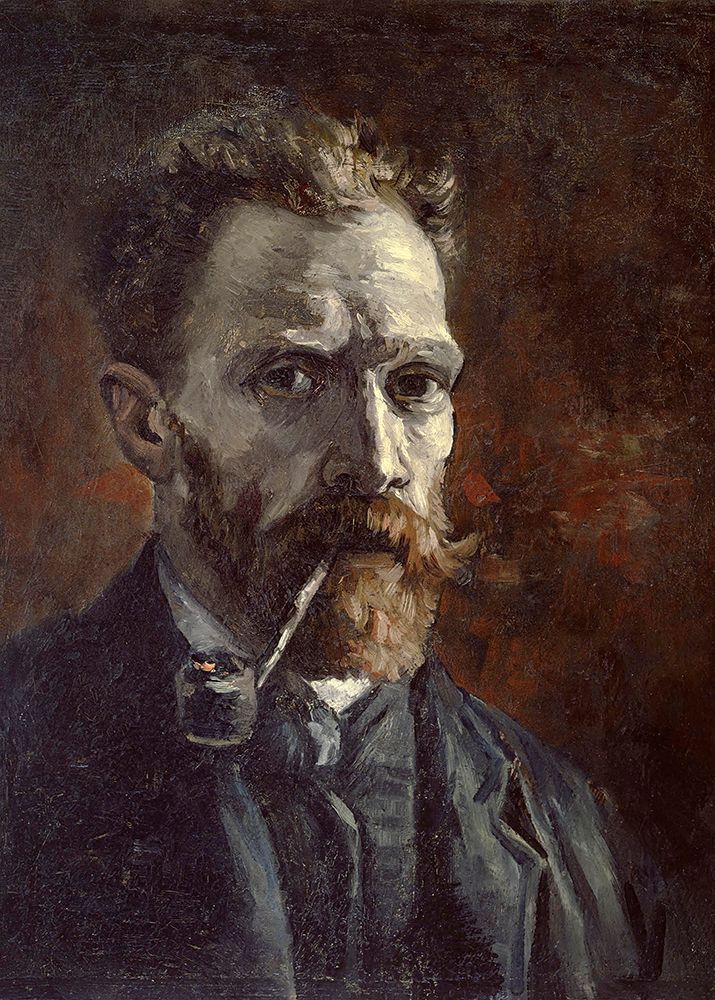 Vincent Van Goghs Self Portrait With Pipe (1886) art print by Pictufy for $57.95 CAD