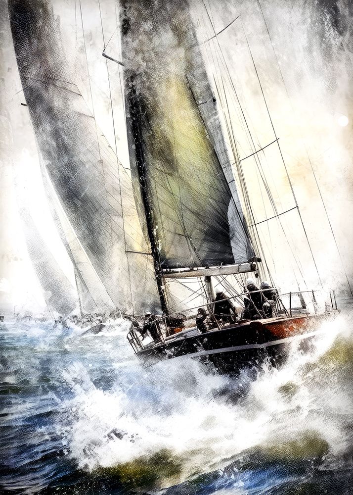 Yacht racing sport art 8 art print by Justyna Jaszke for $57.95 CAD