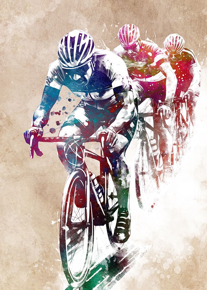 Sport Cycle racing art print by Justyna Jaszke for $57.95 CAD