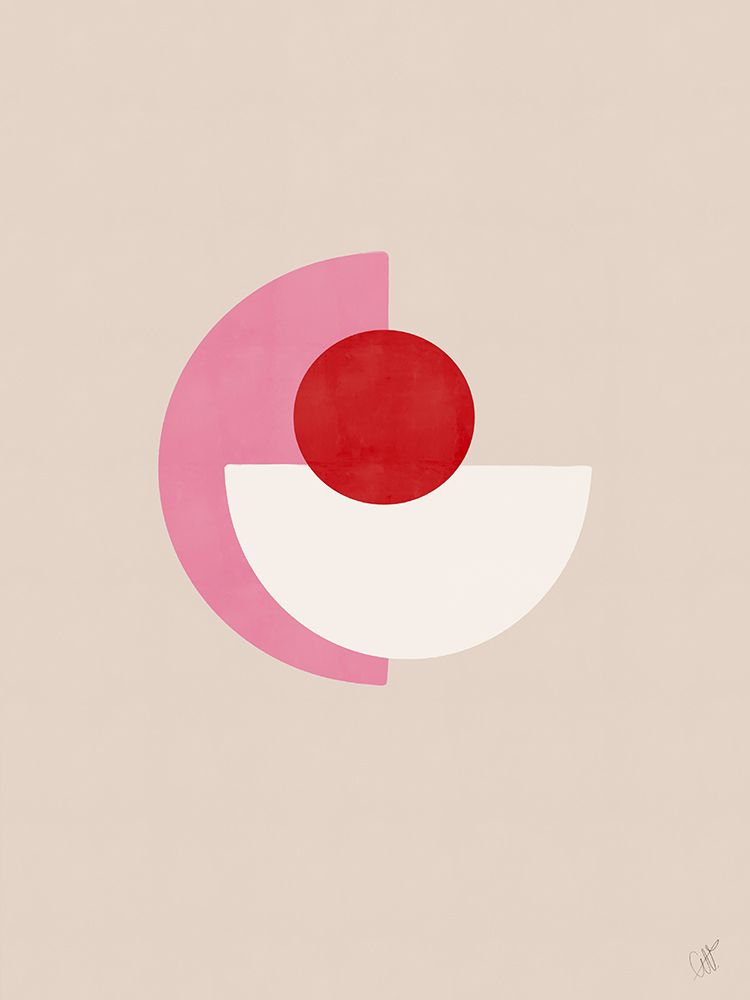 Red and Pink Abstract No. 2 art print by Anne-Marie Volfova for $57.95 CAD