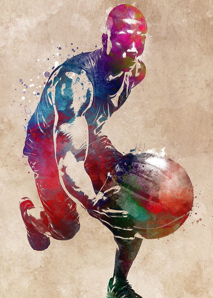 Basketball sport art 2 art print by Justyna Jaszke for $57.95 CAD