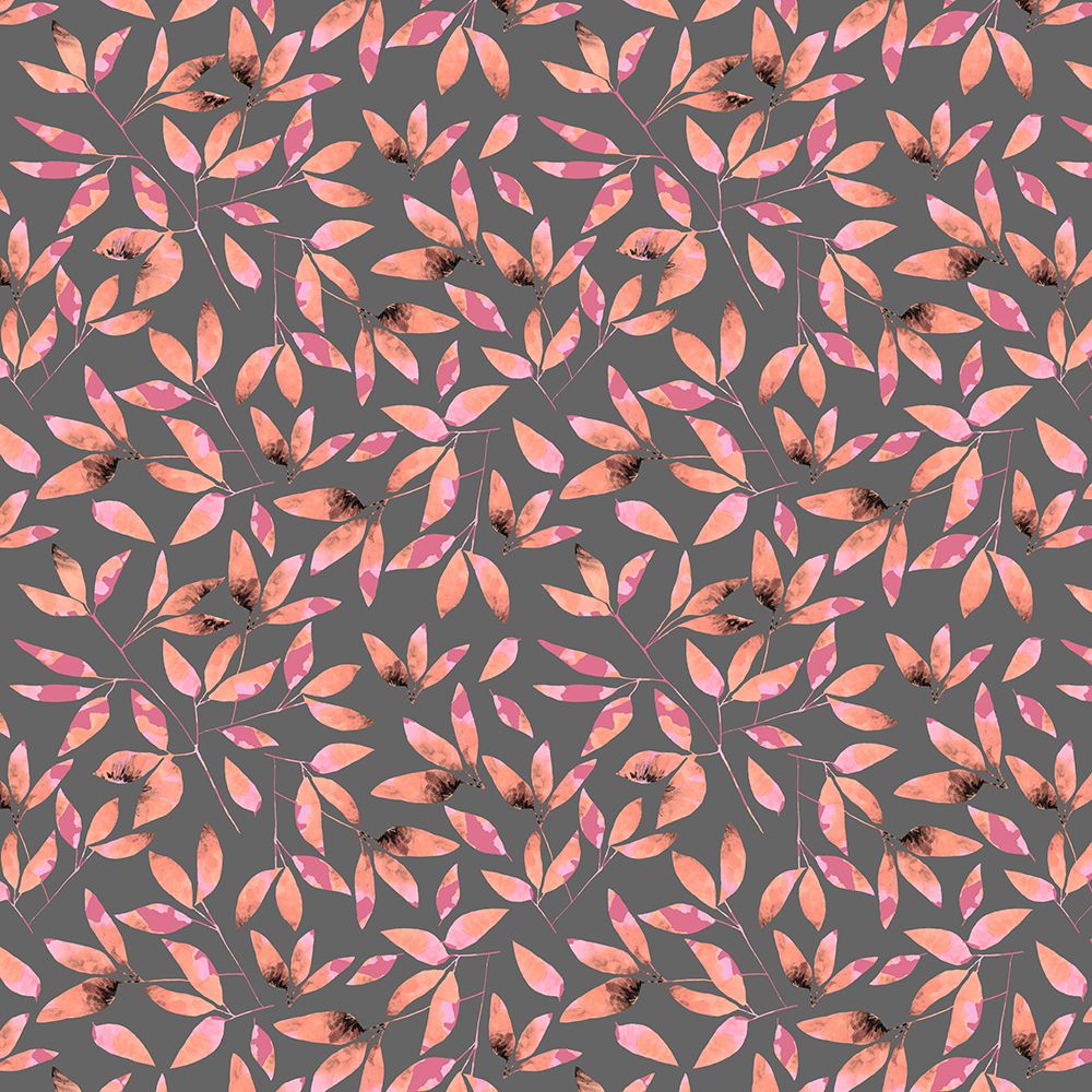 Floral Branches Abstract Pink On Gray art print by Michele Channell for $57.95 CAD