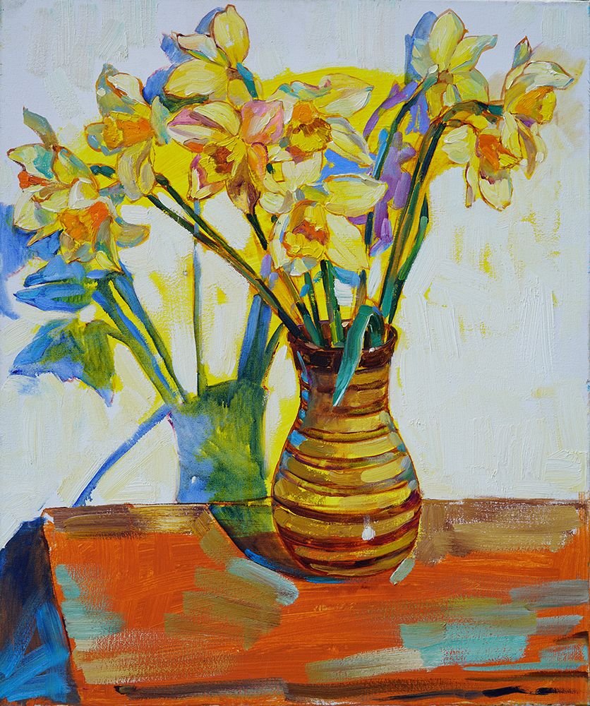 Yellow daffodils art print by Andrii Kutsachenko for $57.95 CAD