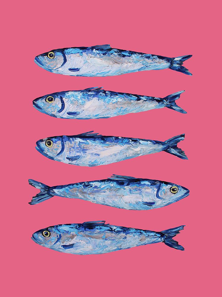 Sardines on Pink art print by Alice Straker for $57.95 CAD