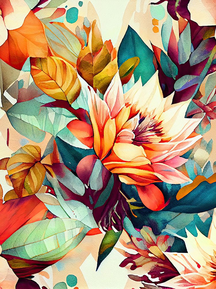 Flowers nature art print by Justyna Jaszke for $57.95 CAD