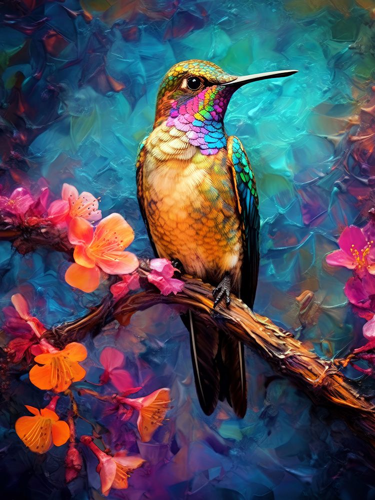 Hummingbird bird animal art print by Justyna Jaszke for $57.95 CAD