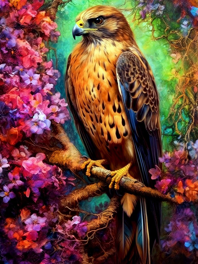 Falcon bird animal art print by Justyna Jaszke for $57.95 CAD