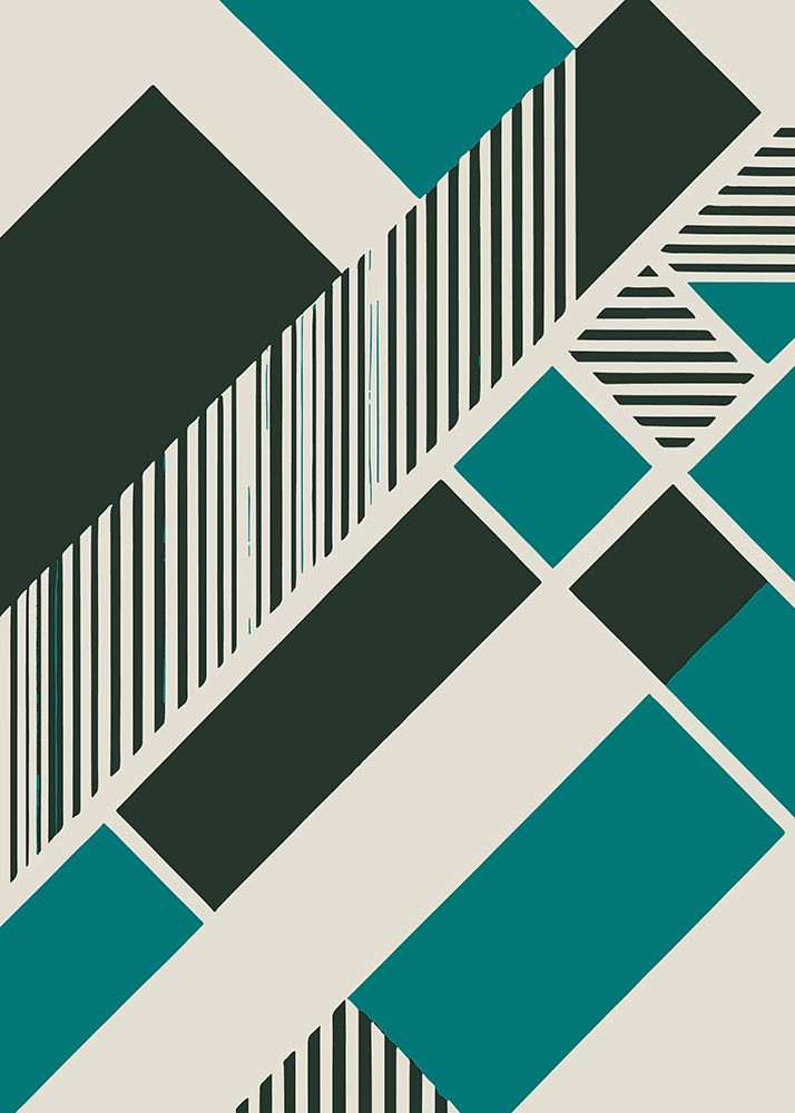 Geometric Teal art print by Andreas Magnusson for $57.95 CAD