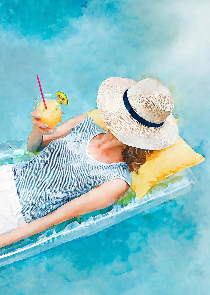 Pool Lady art print by Andreas Magnusson for $57.95 CAD