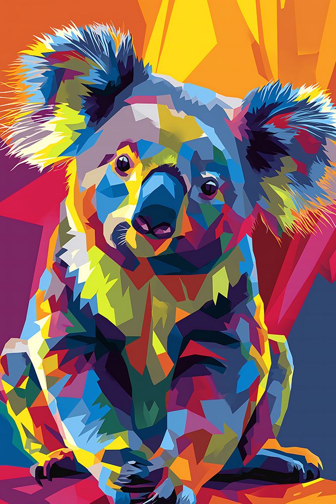 Koala WPAP art print by Andreas Magnusson for $57.95 CAD
