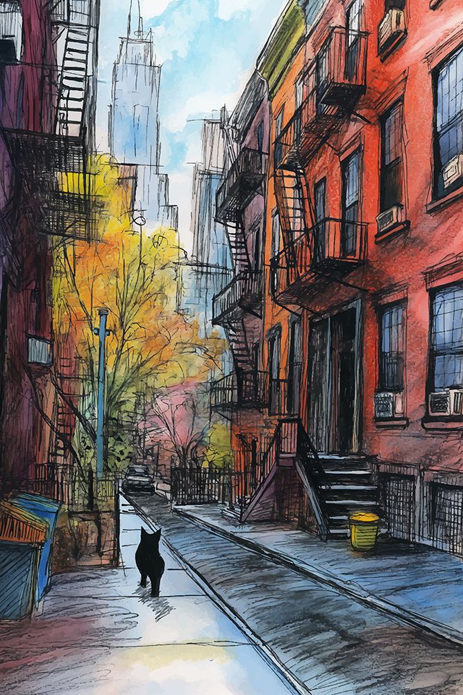 City Cat art print by Andreas Magnusson for $57.95 CAD