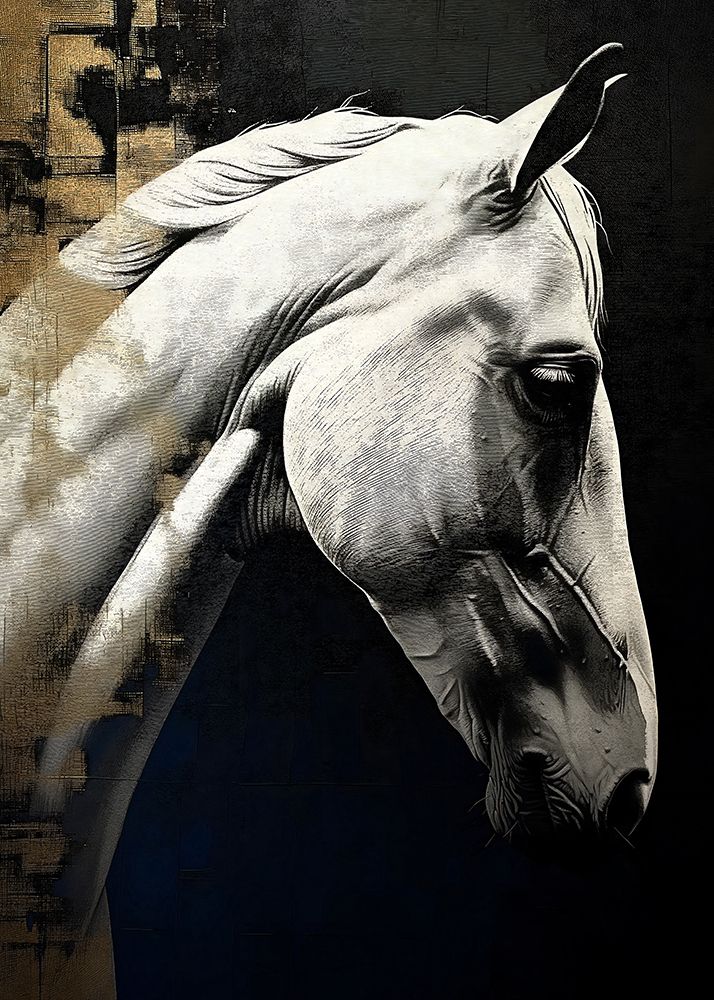 White horse art print by Andreas Magnusson for $57.95 CAD