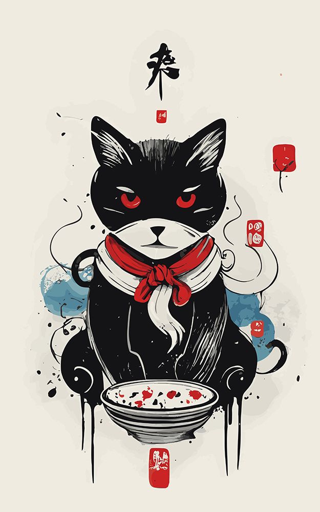 Cat a the bowl art print by Andreas Magnusson for $57.95 CAD