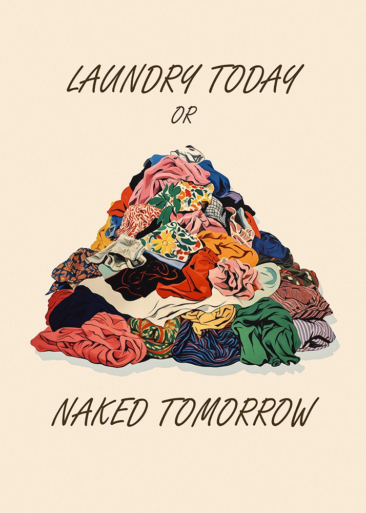 Laundry Naked Pictufy art print by Pictufy for $57.95 CAD