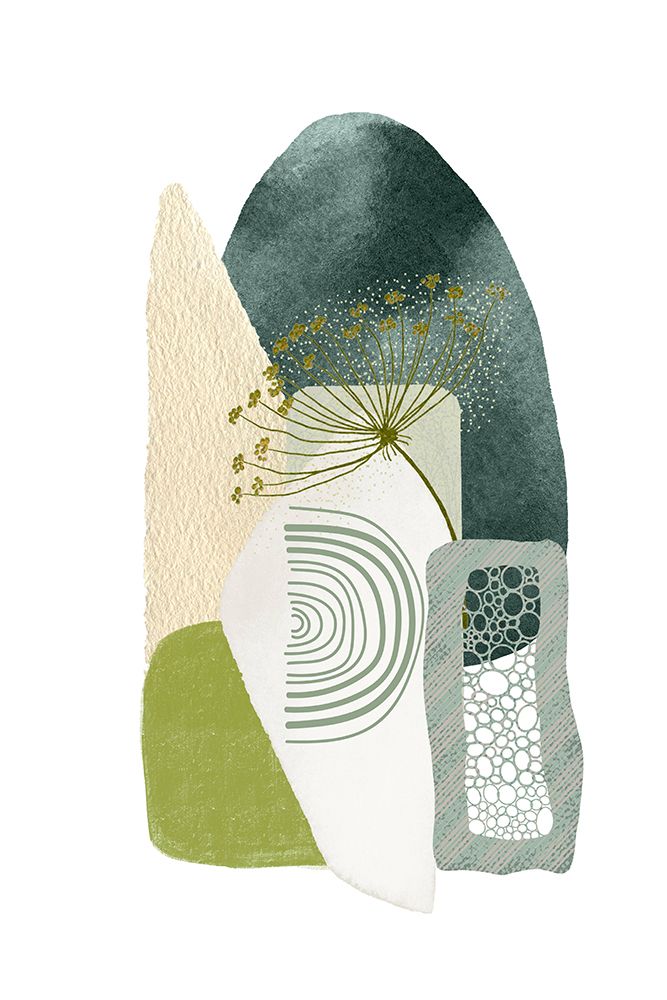 Green Shapes 3 art print by Sally Ann Moss for $57.95 CAD